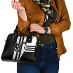Collingwood Magpies Shoulder Handbag Modern Geometric Sports Graphic Style