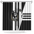 Collingwood Magpies Shower Curtain Modern Geometric Sports Graphic Style