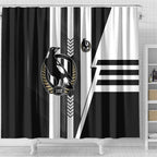 Collingwood Magpies Shower Curtain Modern Geometric Sports Graphic Style