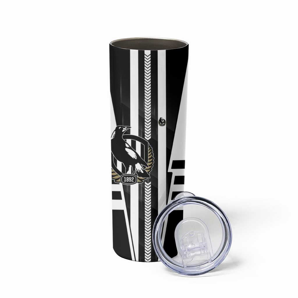 Personalized Collingwood Magpies Skinny Tumbler Modern Geometric Sports Graphic Style