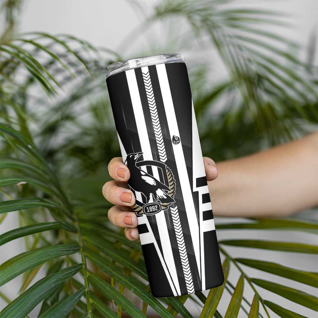 Personalized Collingwood Magpies Skinny Tumbler Modern Geometric Sports Graphic Style