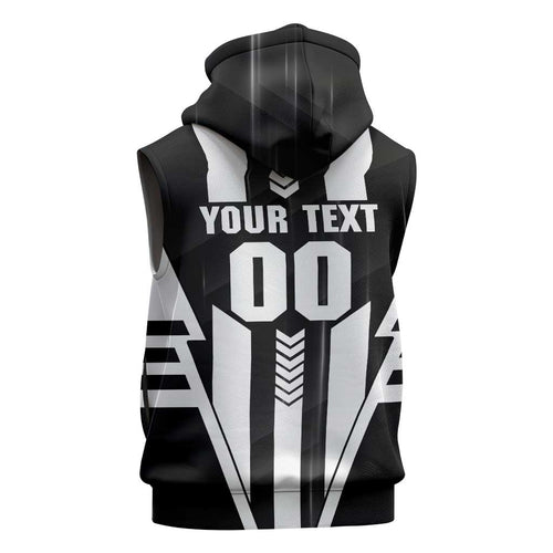 Personalized Collingwood Magpies Sleeveless Hoodie Modern Geometric Sports Graphic Style
