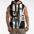 Personalized Collingwood Magpies Sleeveless Hoodie Modern Geometric Sports Graphic Style