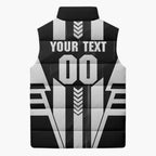 Personalized Collingwood Magpies Sleeveless Puffer Jacket Modern Geometric Sports Graphic Style
