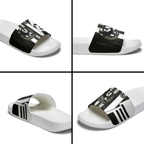 Collingwood Magpies Slide Sandals Modern Geometric Sports Graphic Style
