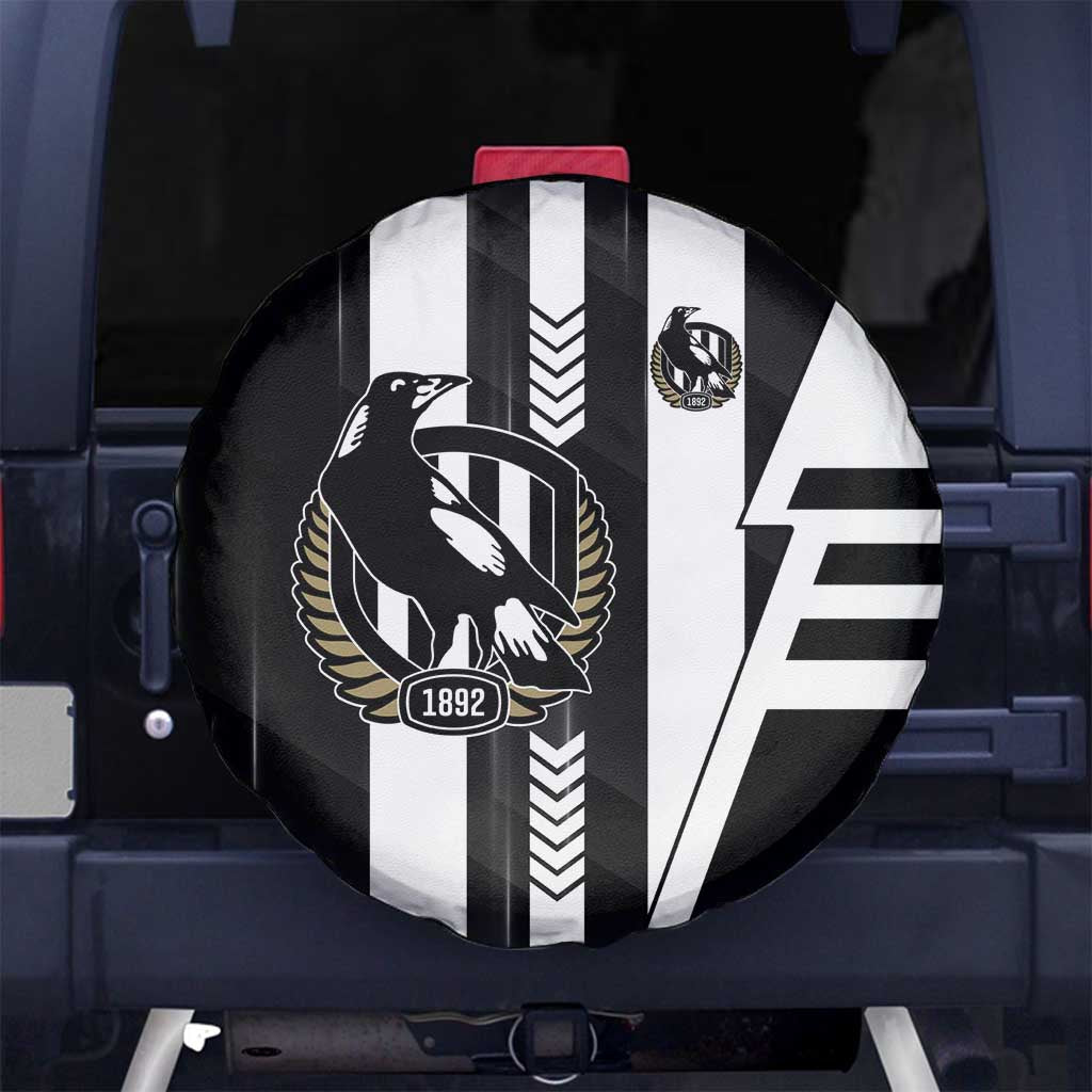 Collingwood Magpies Spare Tire Cover Modern Geometric Sports Graphic Style
