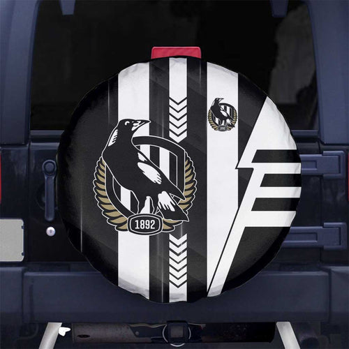 Collingwood Magpies Spare Tire Cover Modern Geometric Sports Graphic Style