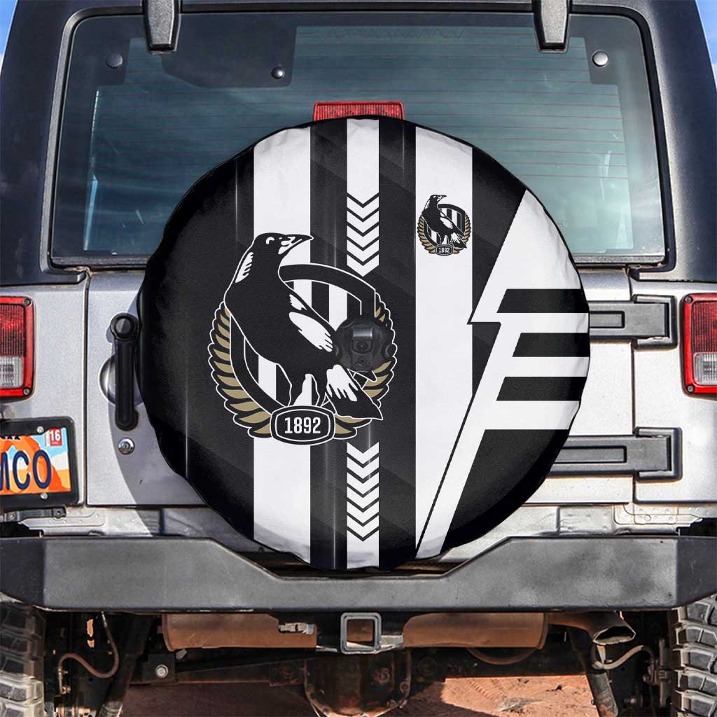 Collingwood Magpies Spare Tire Cover Modern Geometric Sports Graphic Style