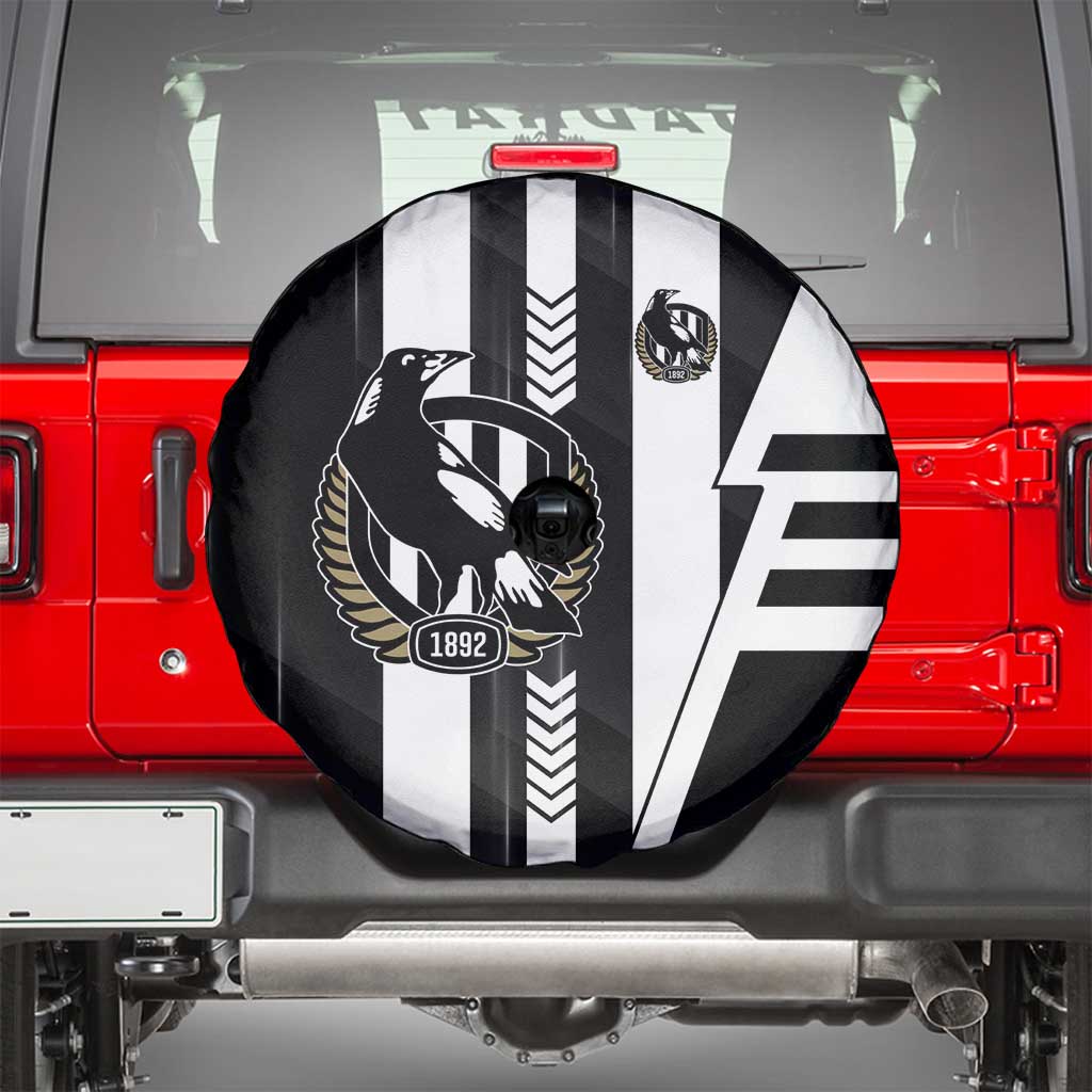 Collingwood Magpies Spare Tire Cover Modern Geometric Sports Graphic Style