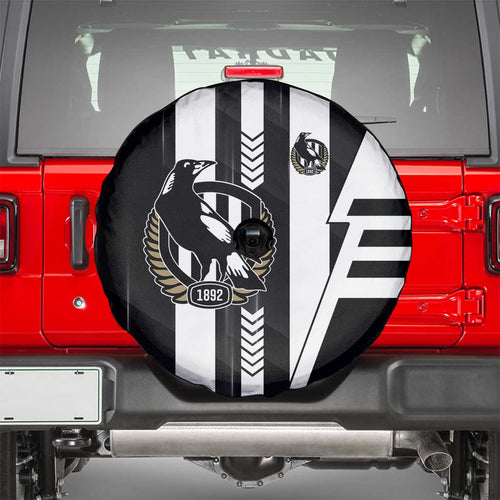 Collingwood Magpies Spare Tire Cover Modern Geometric Sports Graphic Style
