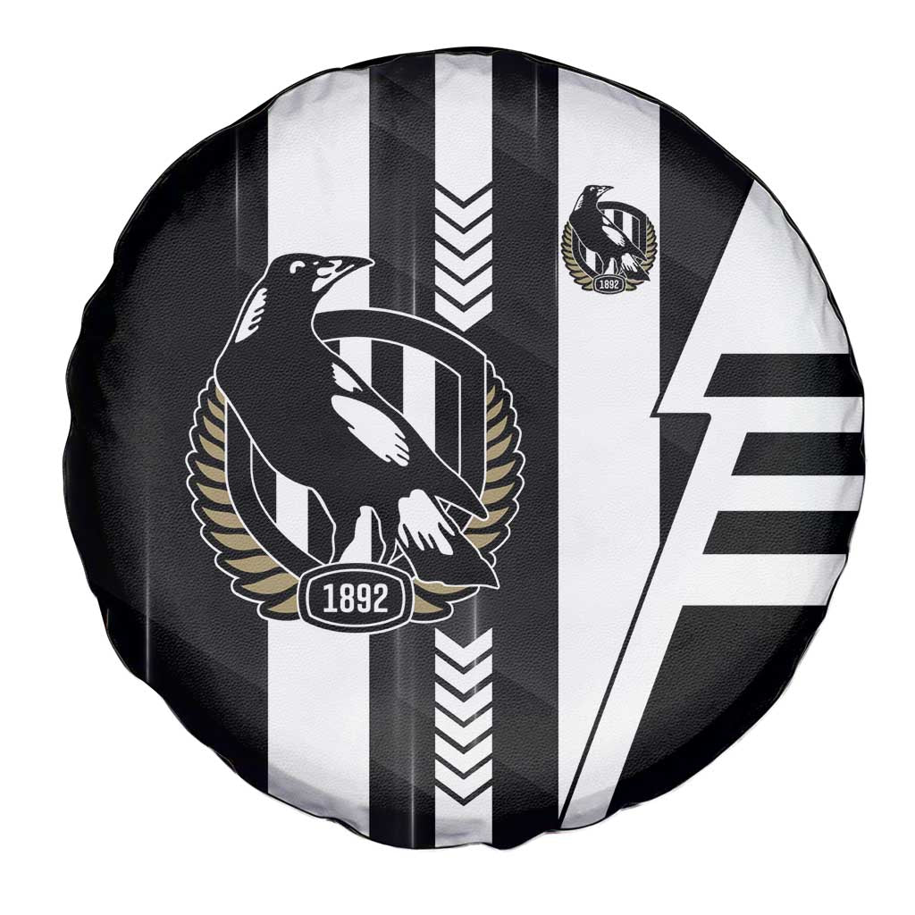Collingwood Magpies Spare Tire Cover Modern Geometric Sports Graphic Style