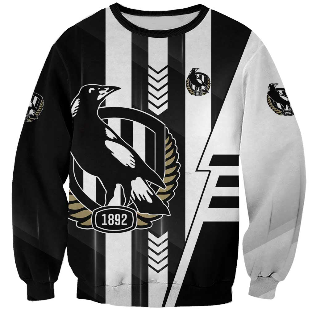 Personalized Collingwood Magpies Sweatshirt Modern Geometric Sports Graphic Style