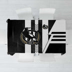 Collingwood Magpies Tablecloth Modern Geometric Sports Graphic Style