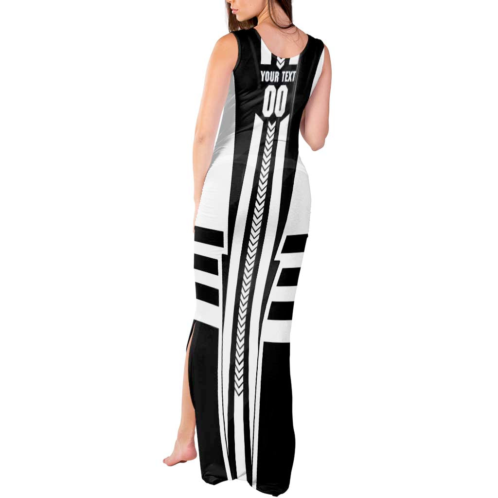 Personalized Collingwood Magpies Tank Maxi Dress Modern Geometric Sports Graphic Style
