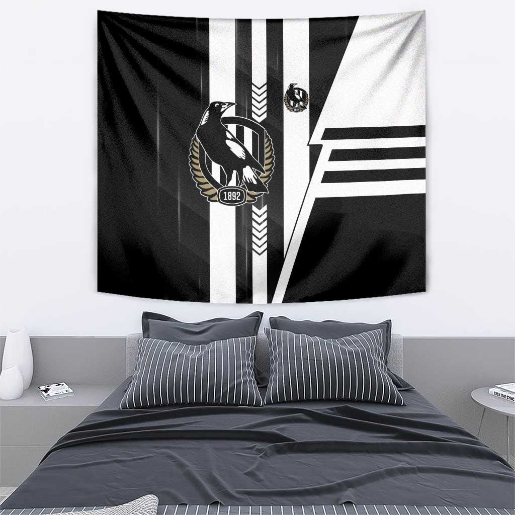 Collingwood Magpies Tapestry Modern Geometric Sports Graphic Style