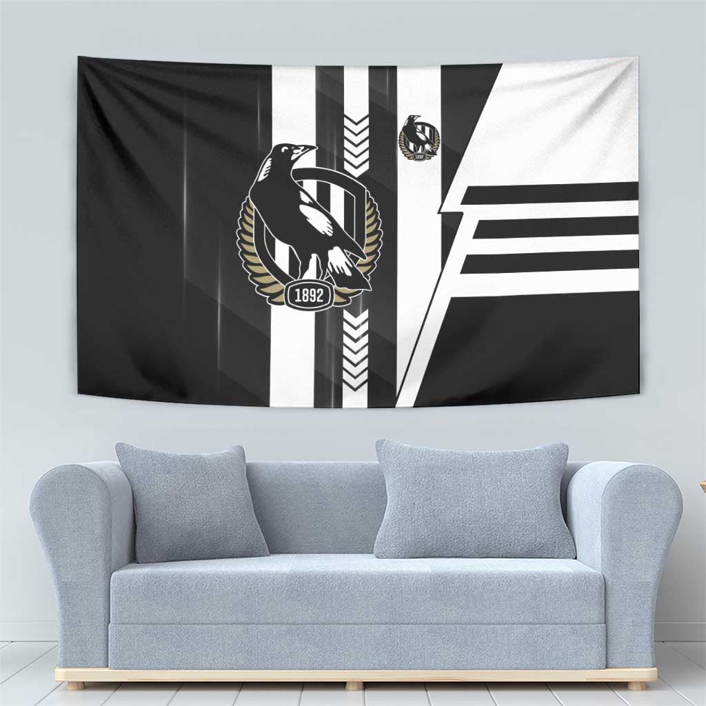 Collingwood Magpies Tapestry Modern Geometric Sports Graphic Style