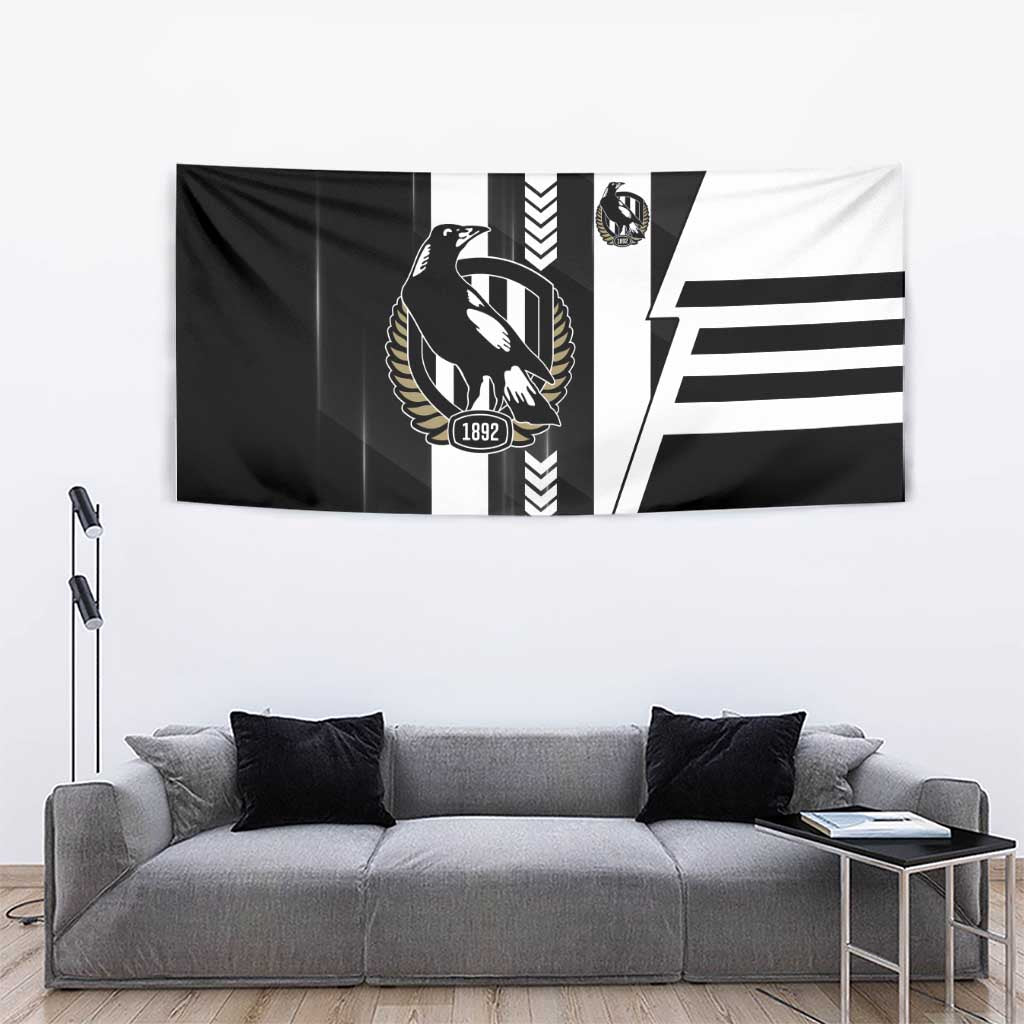 Collingwood Magpies Tapestry Modern Geometric Sports Graphic Style