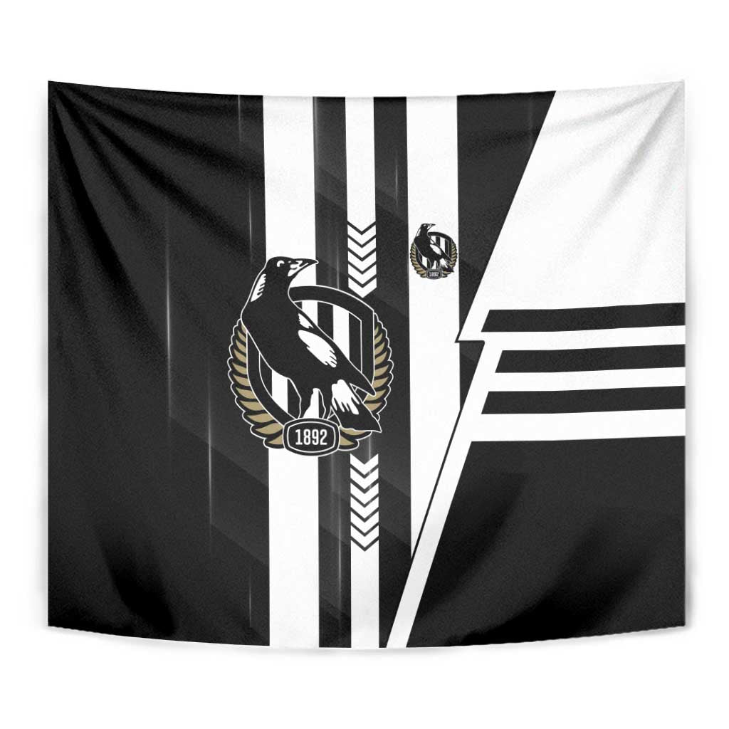 Collingwood Magpies Tapestry Modern Geometric Sports Graphic Style