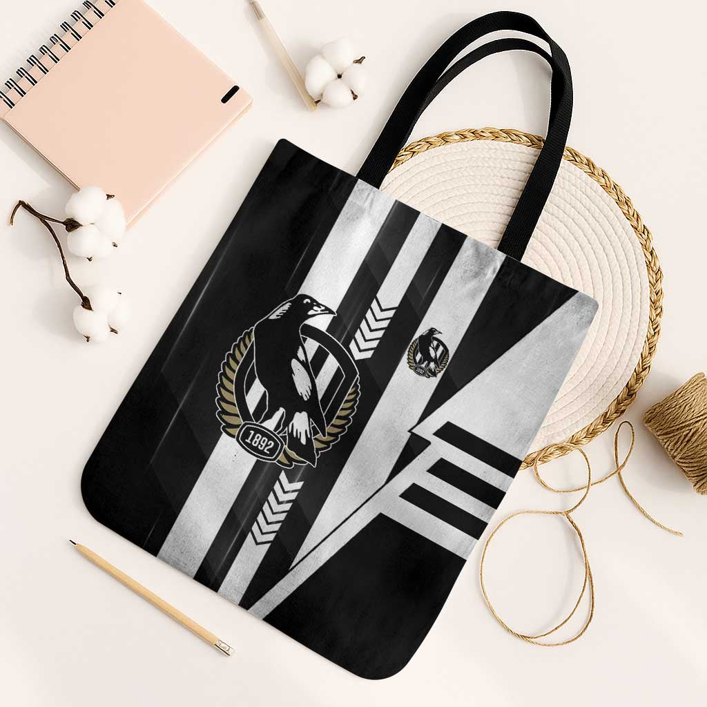 Collingwood Magpies Tote Bag Modern Geometric Sports Graphic Style