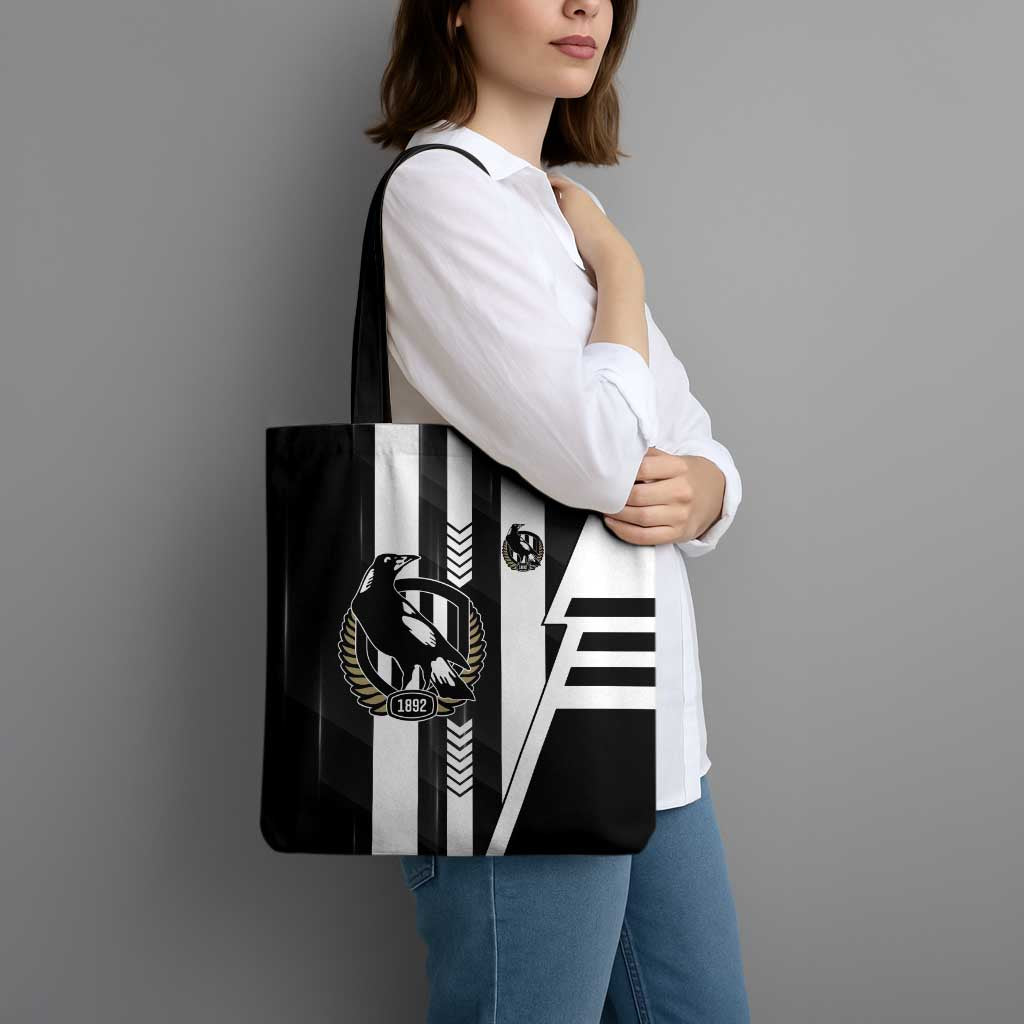 Collingwood Magpies Tote Bag Modern Geometric Sports Graphic Style