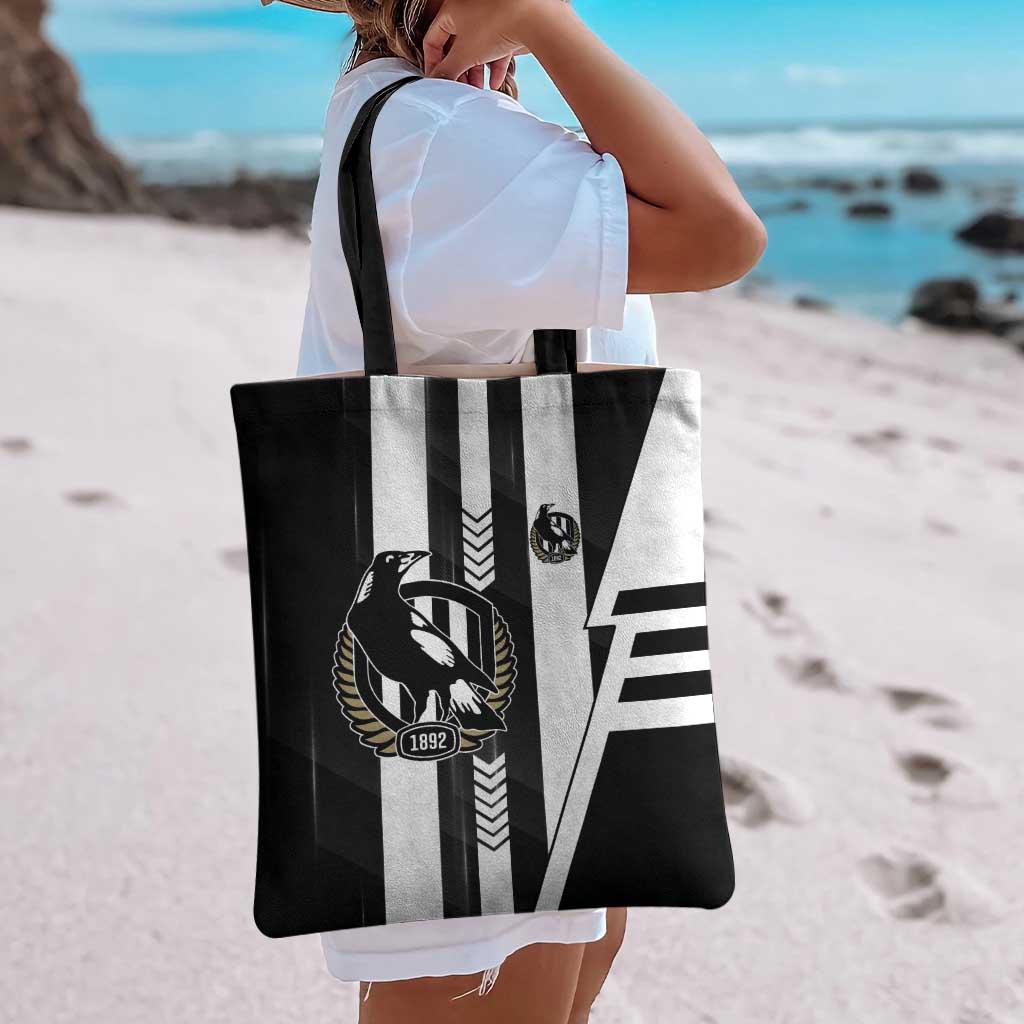 Collingwood Magpies Tote Bag Modern Geometric Sports Graphic Style