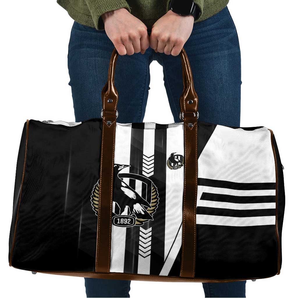 Collingwood Magpies Travel Bag Modern Geometric Sports Graphic Style