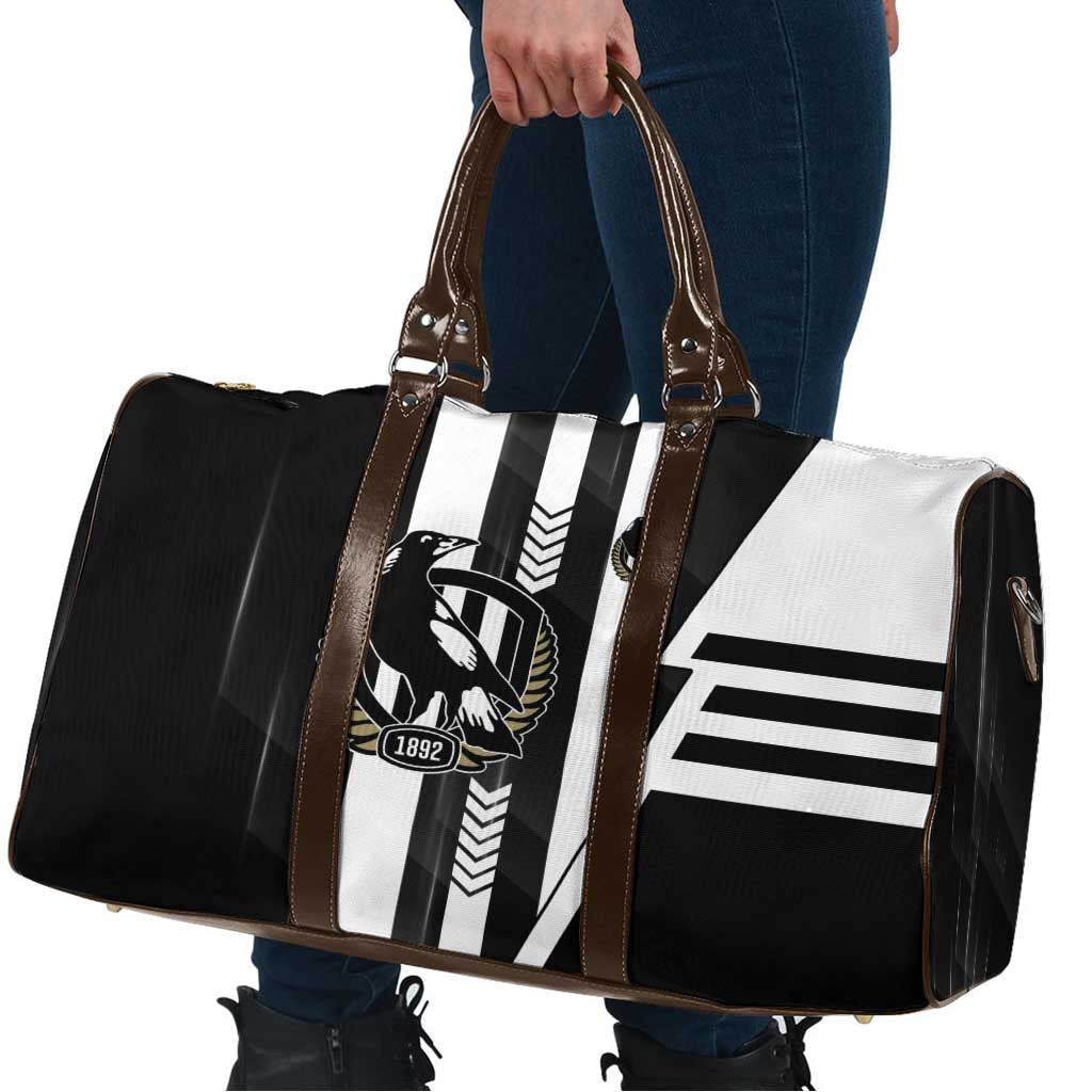 Collingwood Magpies Travel Bag Modern Geometric Sports Graphic Style