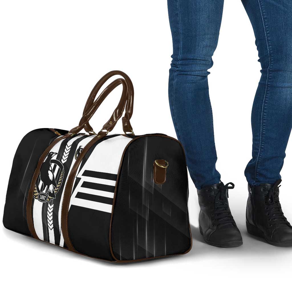 Collingwood Magpies Travel Bag Modern Geometric Sports Graphic Style