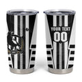Personalized Collingwood Magpies Tumbler Cup Modern Geometric Sports Graphic Style