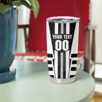 Personalized Collingwood Magpies Tumbler Cup Modern Geometric Sports Graphic Style