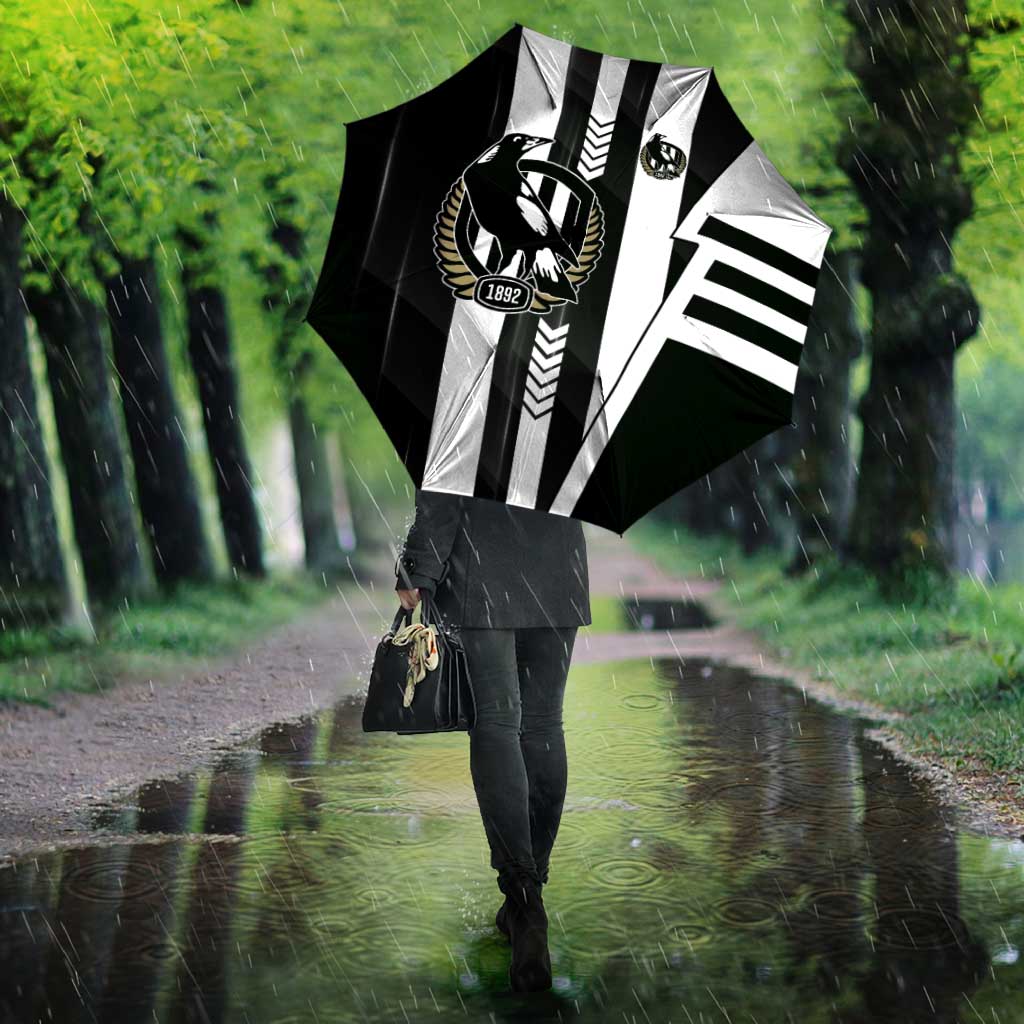 Collingwood Magpies Umbrella Modern Geometric Sports Graphic Style