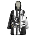 Personalized Collingwood Magpies Wearable Blanket Hoodie Modern Geometric Sports Graphic Style