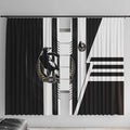 Collingwood Magpies Window Curtain Modern Geometric Sports Graphic Style