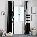 Collingwood Magpies Window Curtain Modern Geometric Sports Graphic Style