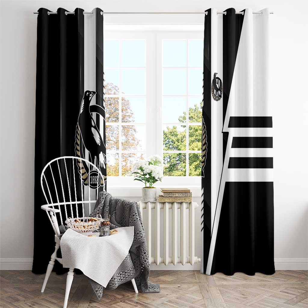 Collingwood Magpies Window Curtain Modern Geometric Sports Graphic Style
