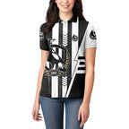 Personalized Collingwood Magpies Women Polo Shirt Modern Geometric Sports Graphic Style