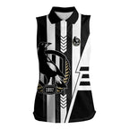 Personalized Collingwood Magpies Women Sleeveless Polo Shirt Modern Geometric Sports Graphic Style