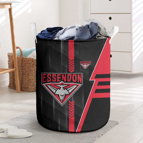 Essendon Bombers Laundry Basket Modern Geometric Sports Graphic Style