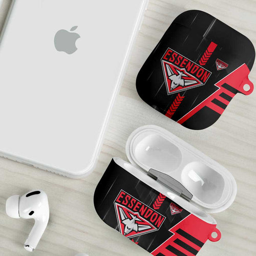 Essendon Bombers AirPods Case Modern Geometric Sports Graphic Style