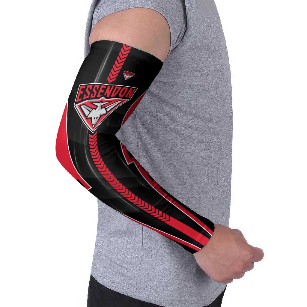 Personalized Essendon Bombers Arm Sleeves Modern Geometric Sports Graphic Style