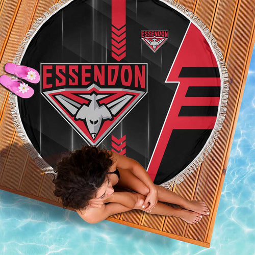 Essendon Bombers Beach Blanket Modern Geometric Sports Graphic Style