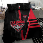 Essendon Bombers Bedding Set Modern Geometric Sports Graphic Style