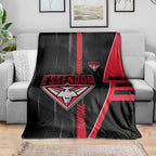 Essendon Bombers Blanket Modern Geometric Sports Graphic Style