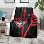 Essendon Bombers Blanket Modern Geometric Sports Graphic Style