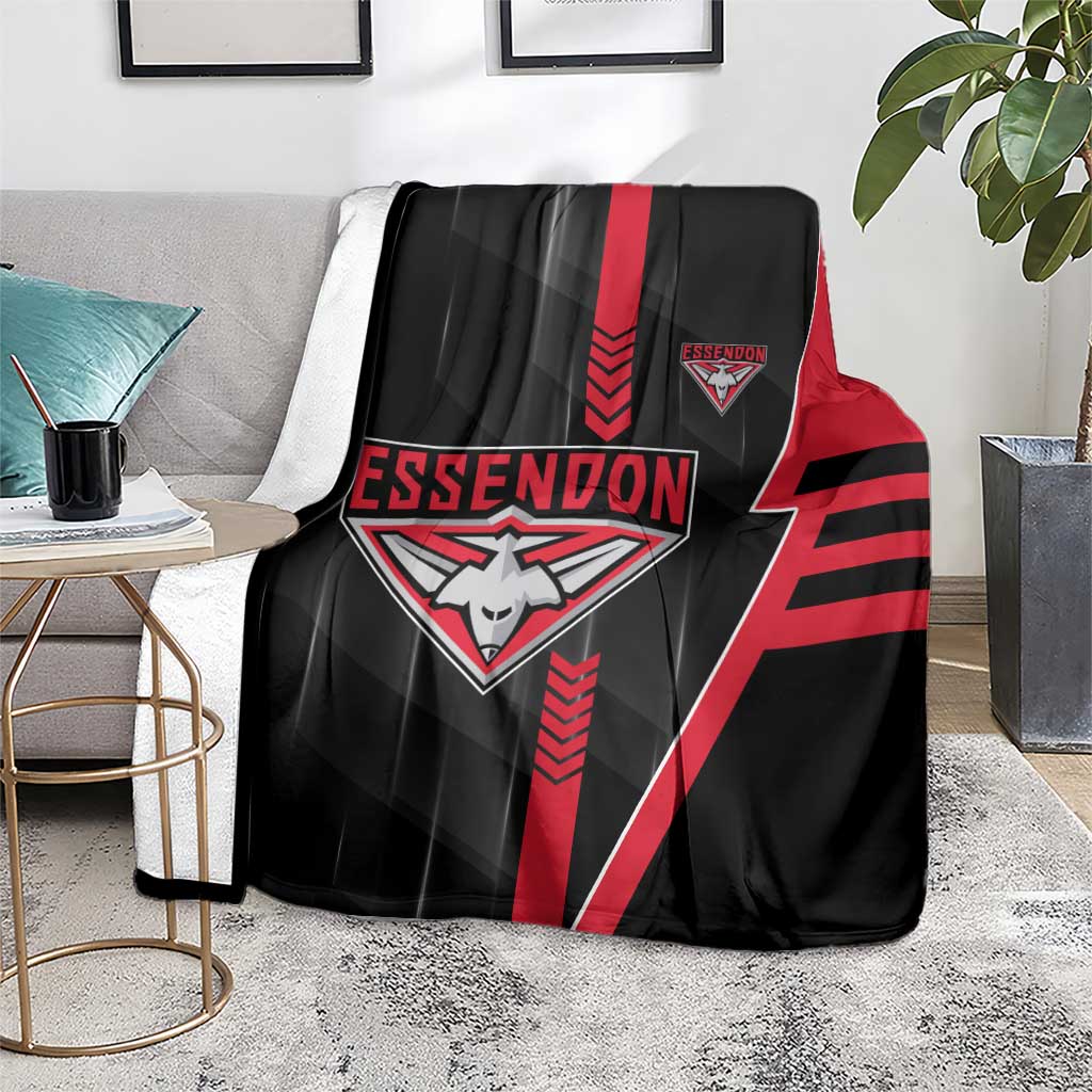 Essendon Bombers Blanket Modern Geometric Sports Graphic Style