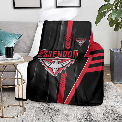 Essendon Bombers Blanket Modern Geometric Sports Graphic Style