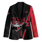 Personalized Essendon Bombers Blazer Modern Geometric Sports Graphic Style