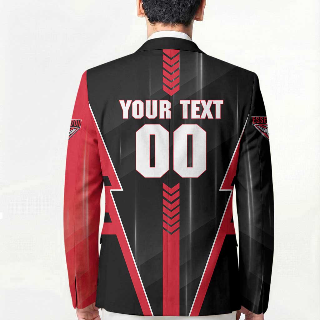 Personalized Essendon Bombers Blazer Modern Geometric Sports Graphic Style