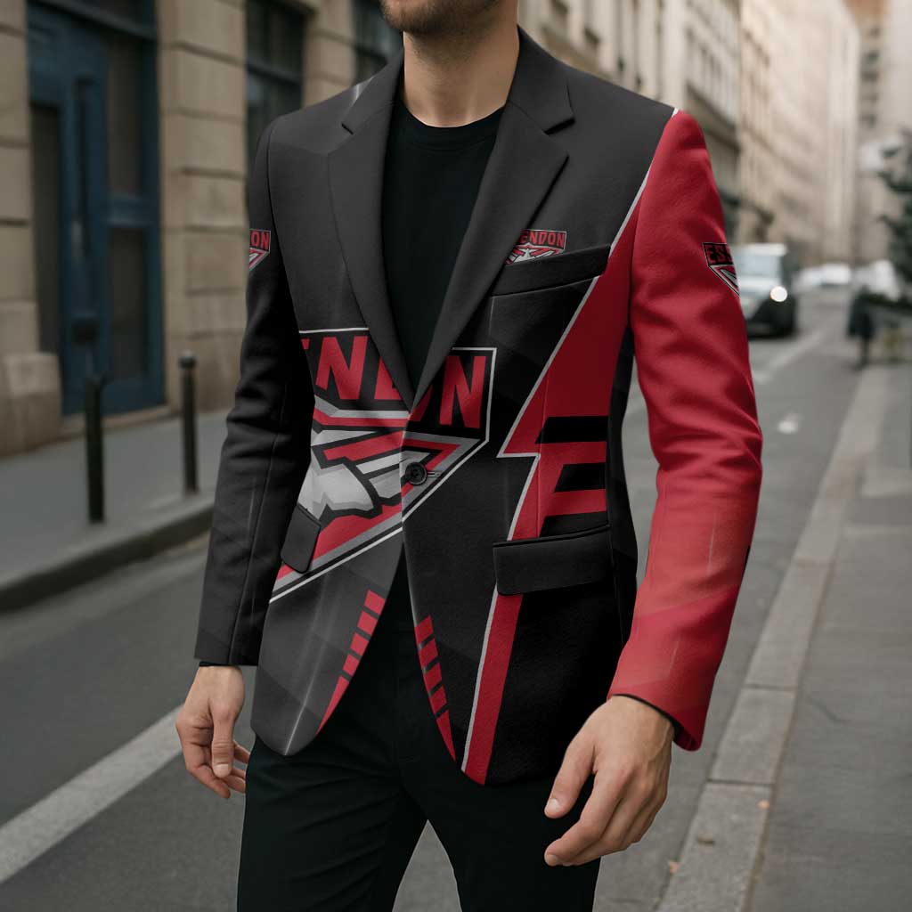 Personalized Essendon Bombers Blazer Modern Geometric Sports Graphic Style
