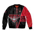 Personalized Essendon Bombers Bomber Jacket Modern Geometric Sports Graphic Style